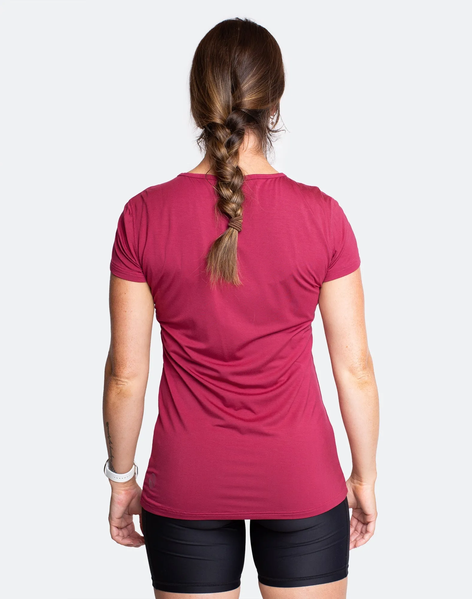 ** CLEARANCE ** Breastfeeding T-Shirt - Bamboo Workout Tee French Rose