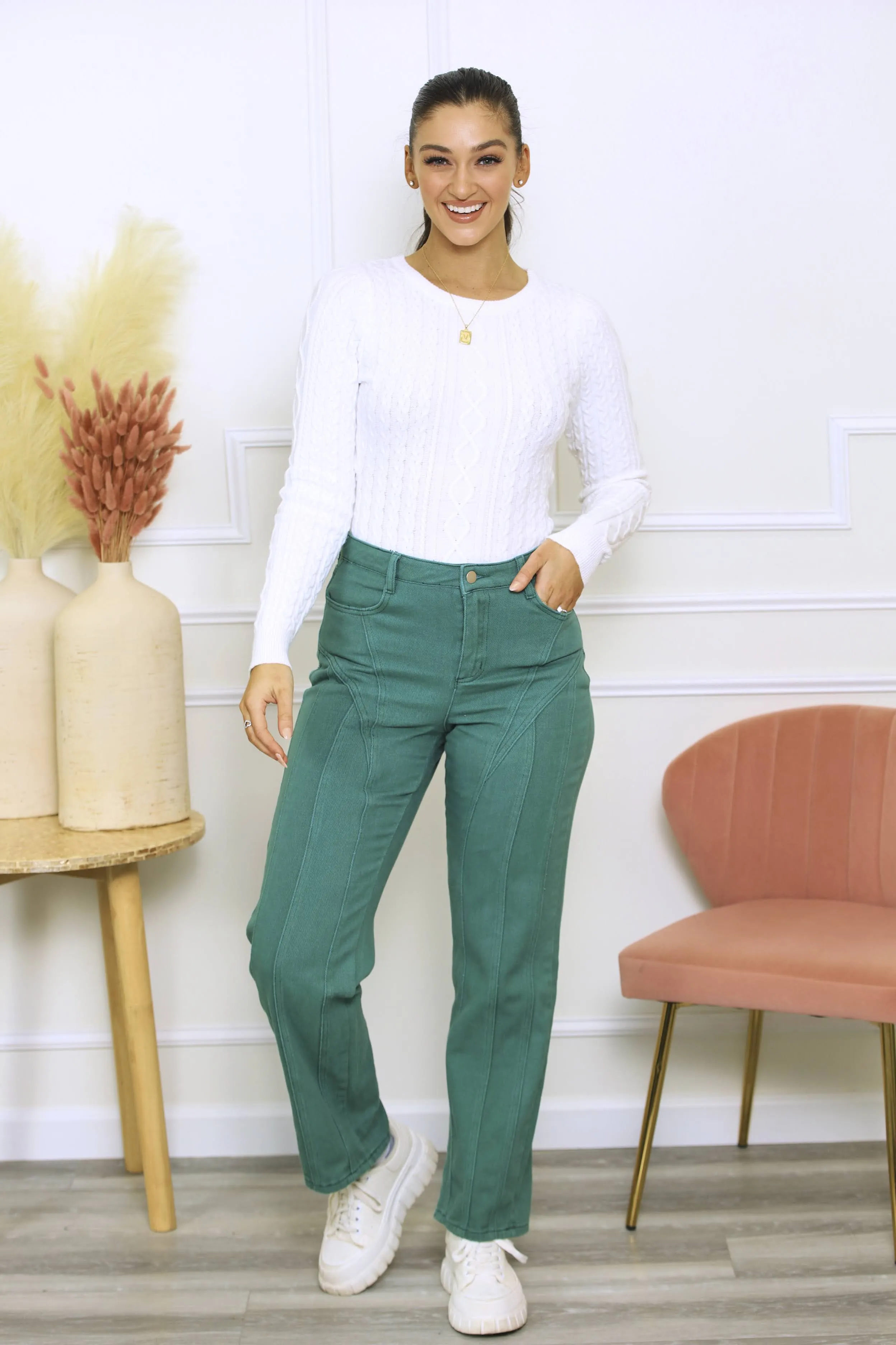 As I Should Emerald Twill Pants