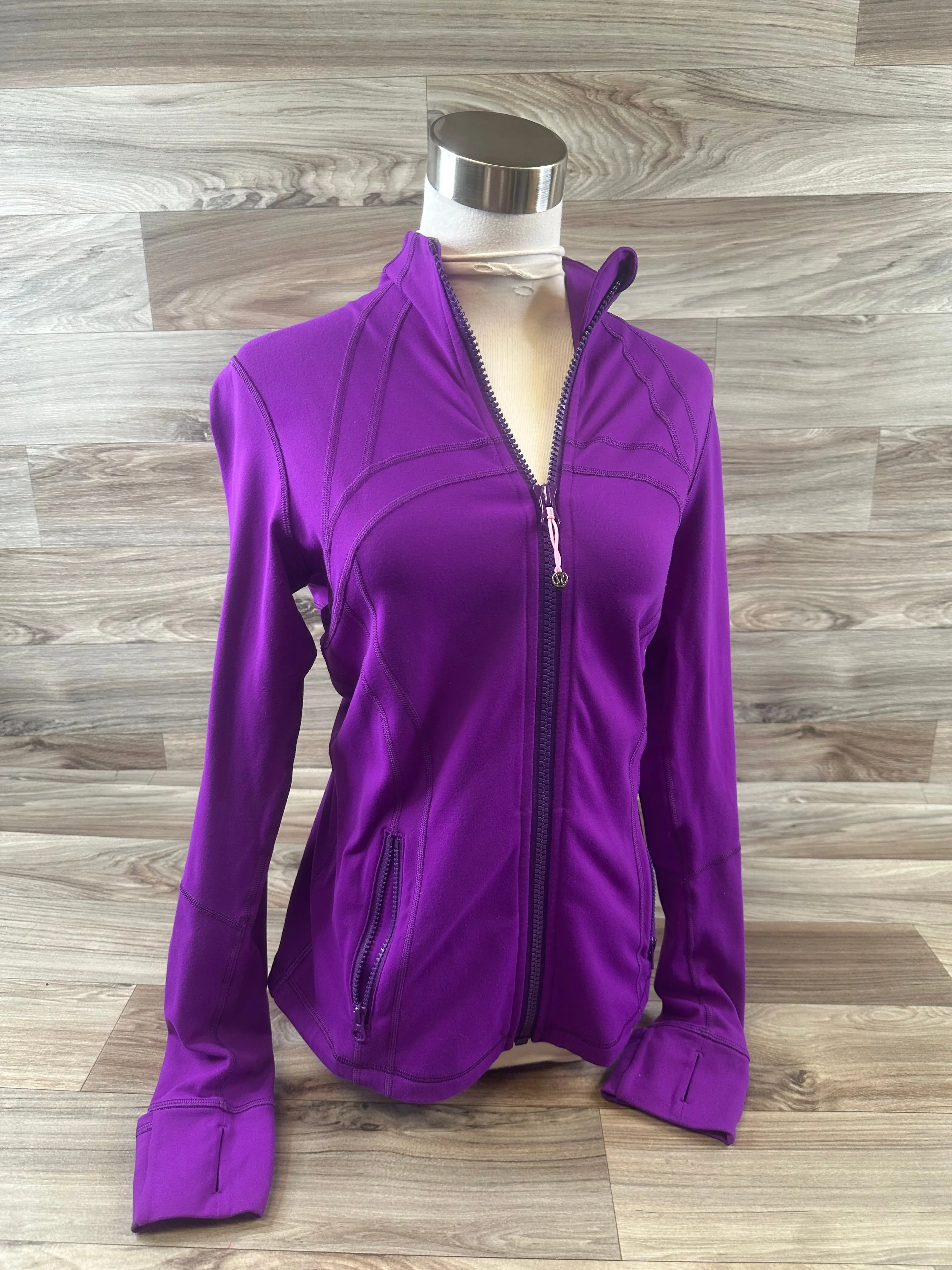 Athletic Jacket By Lululemon In Purple, Size: M