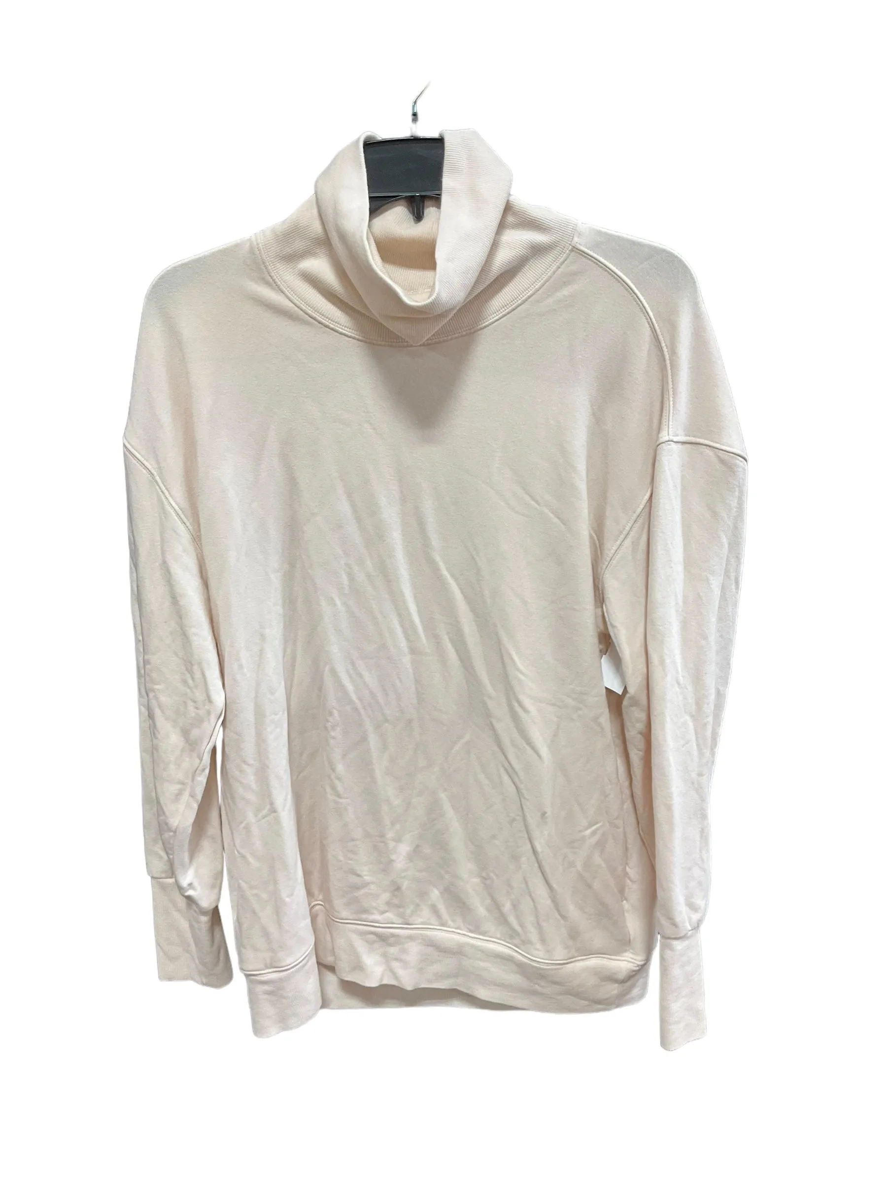 Athletic Sweatshirt Crewneck By Athleta In Ivory, Size: M