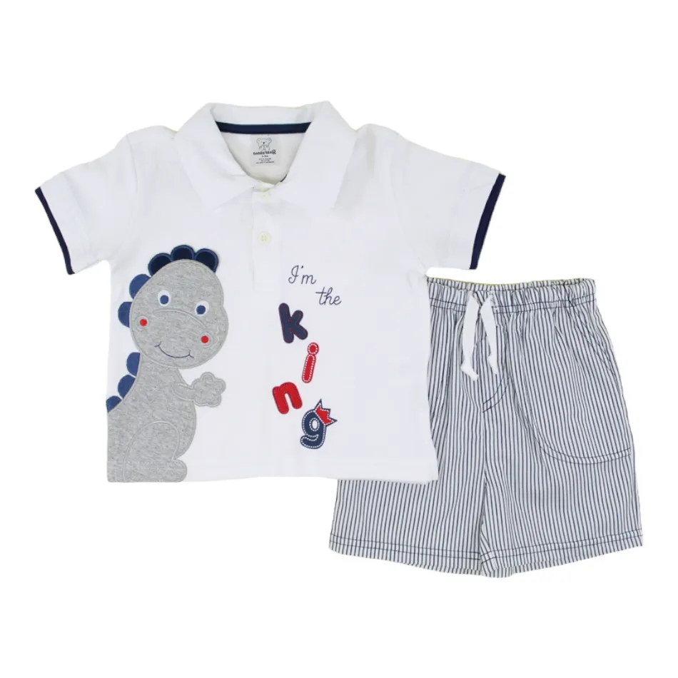 Babies Bear 2 Pc T-Shirt And Shorts Set - I'm The King