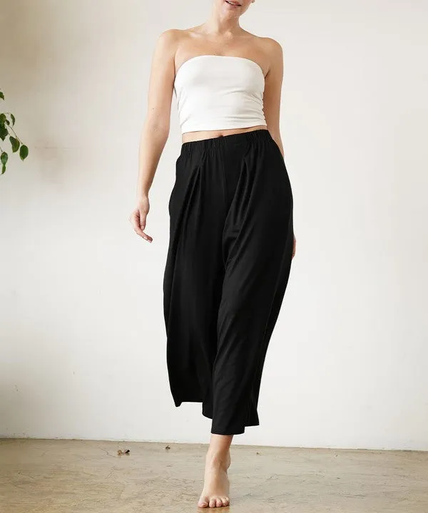 Bamboo Wide Pants Ankle Length