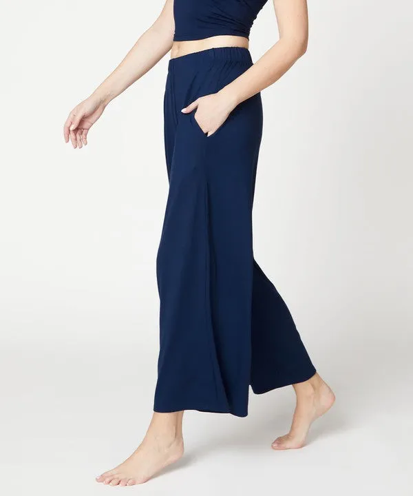 Bamboo Wide Pants Ankle Length