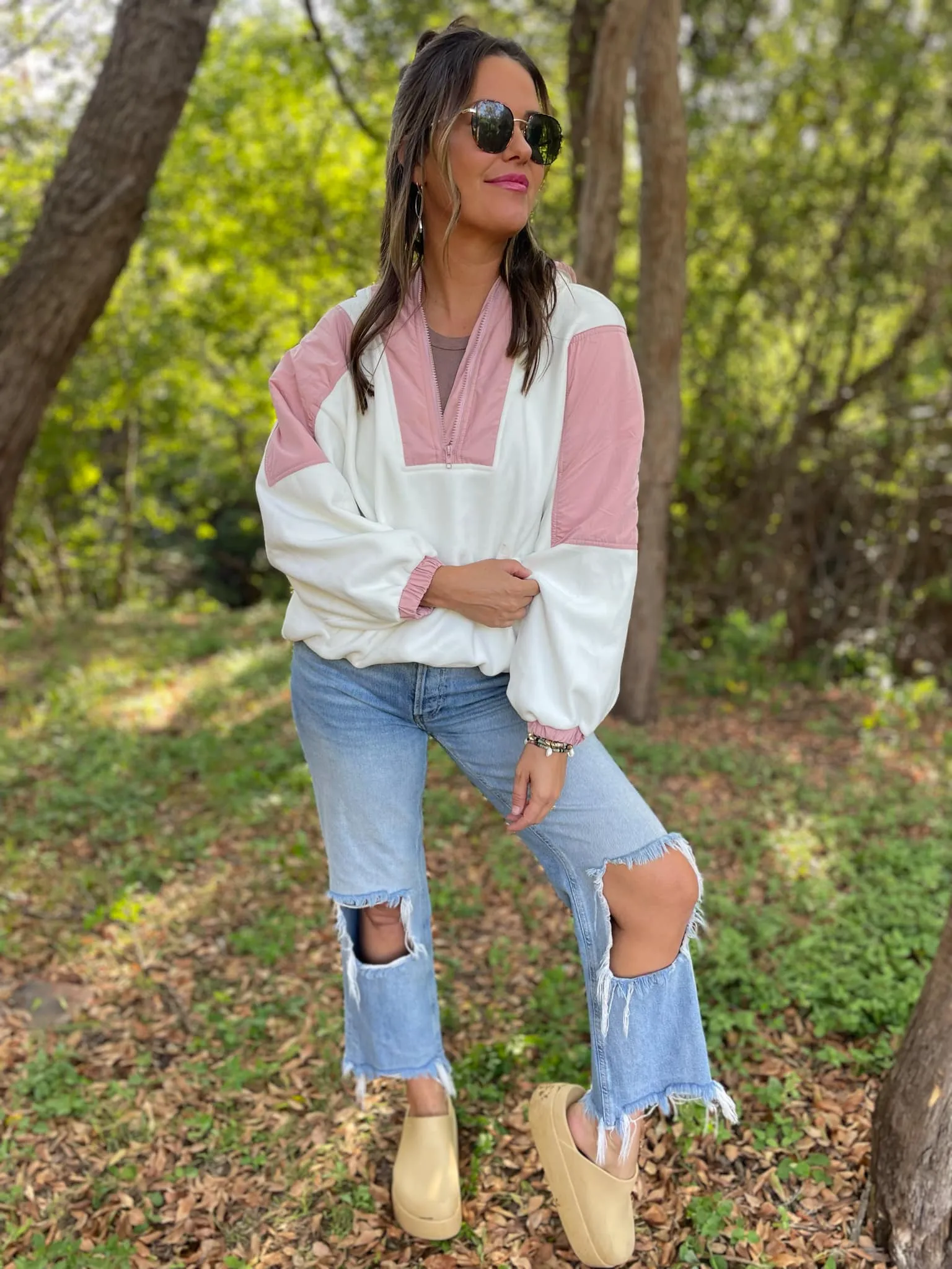 Blake Half Zip Hoodie in Three Colors