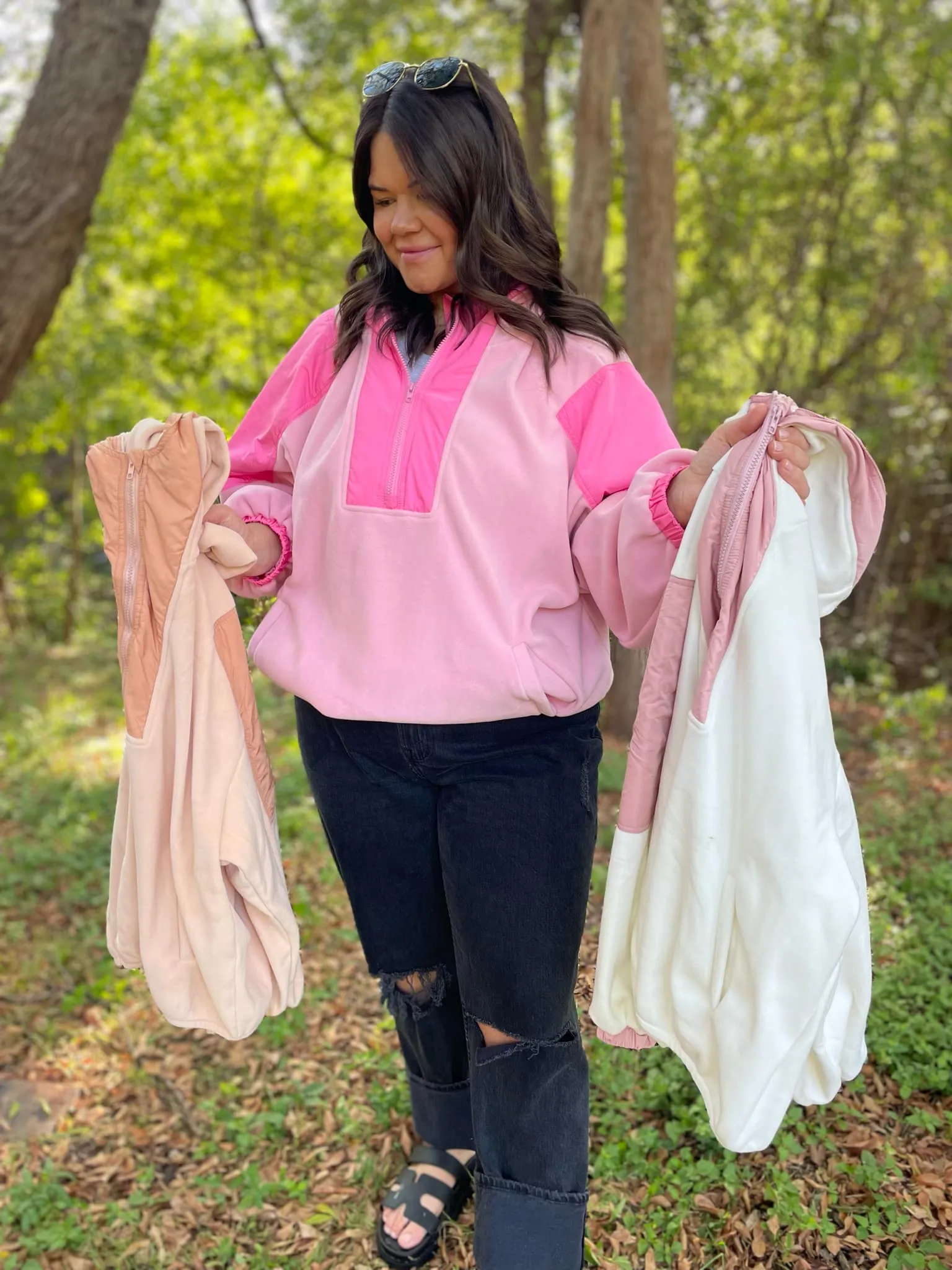Blake Half Zip Hoodie in Three Colors