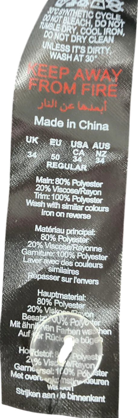 boohooMan Black Tailored Cargo Pocket Straight Leg Trouser UK XXL