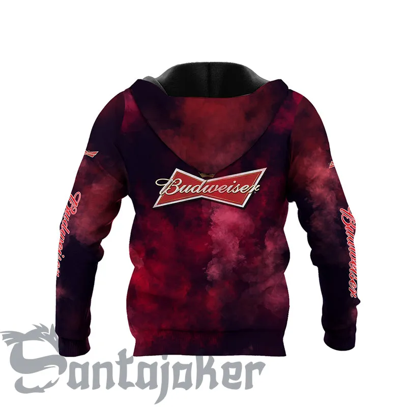 Budweiser Colorful Smoke Hoodie & Zip Hoodie