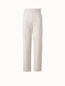 Conical Ankle-Length Cotton Denim Stretch Pants