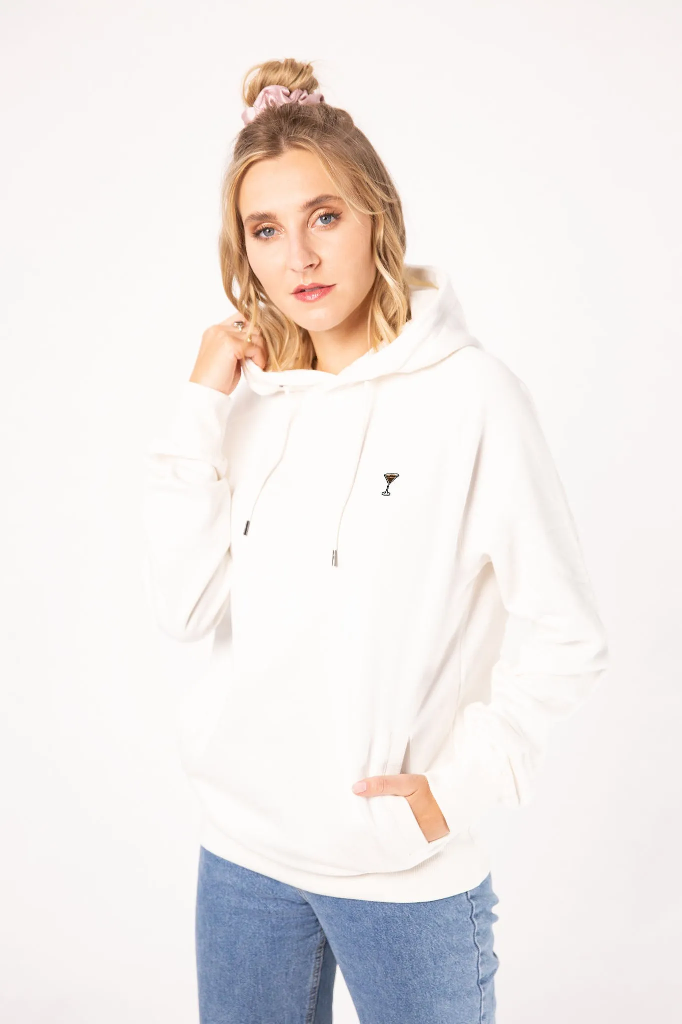 Espresso Martini | Bestickter Bio-Baumwoll Frauen Hoodie