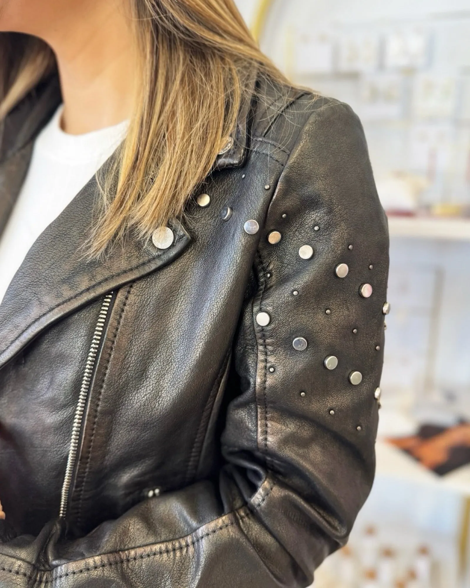 Gunner Studded Leather Jacket