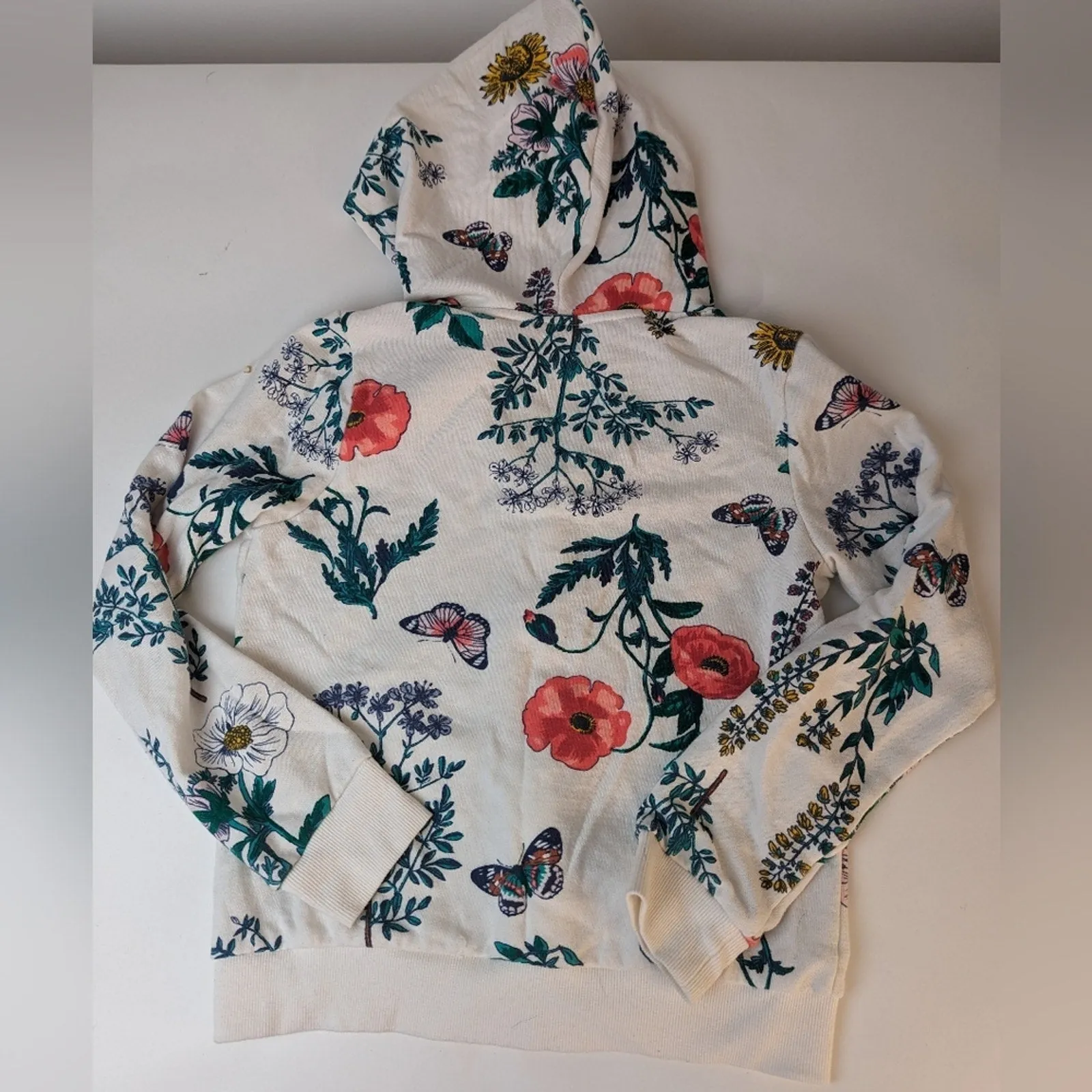 H & M Kids Floral Zip Up Hooded Jacket
