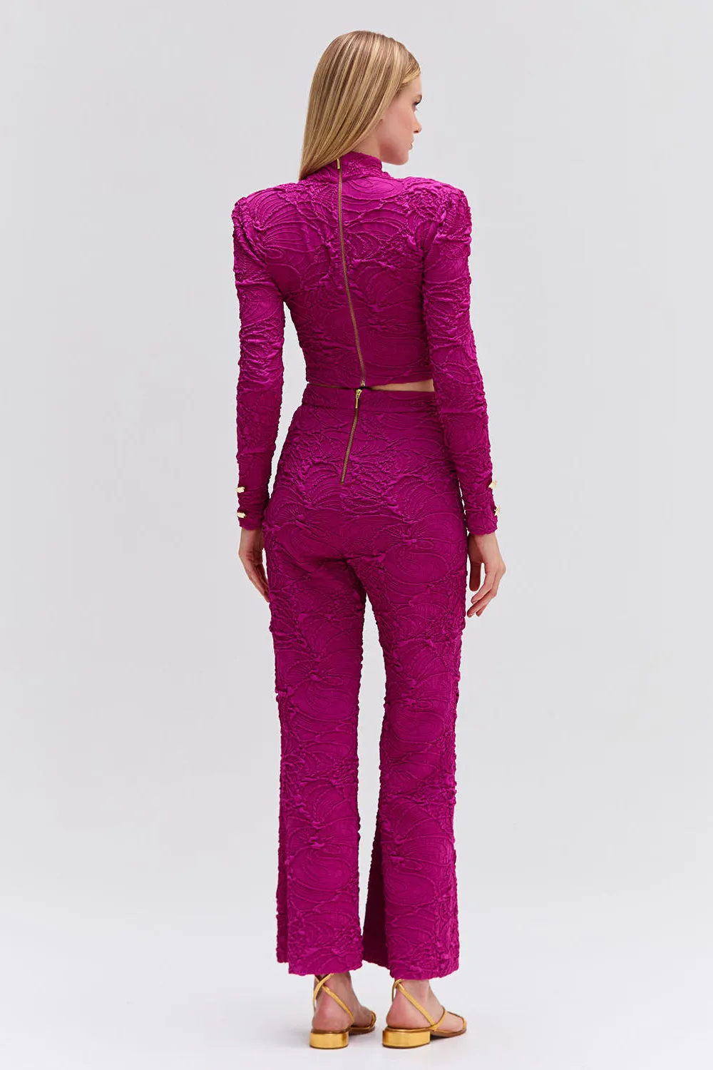 Jacquard Flare Pants