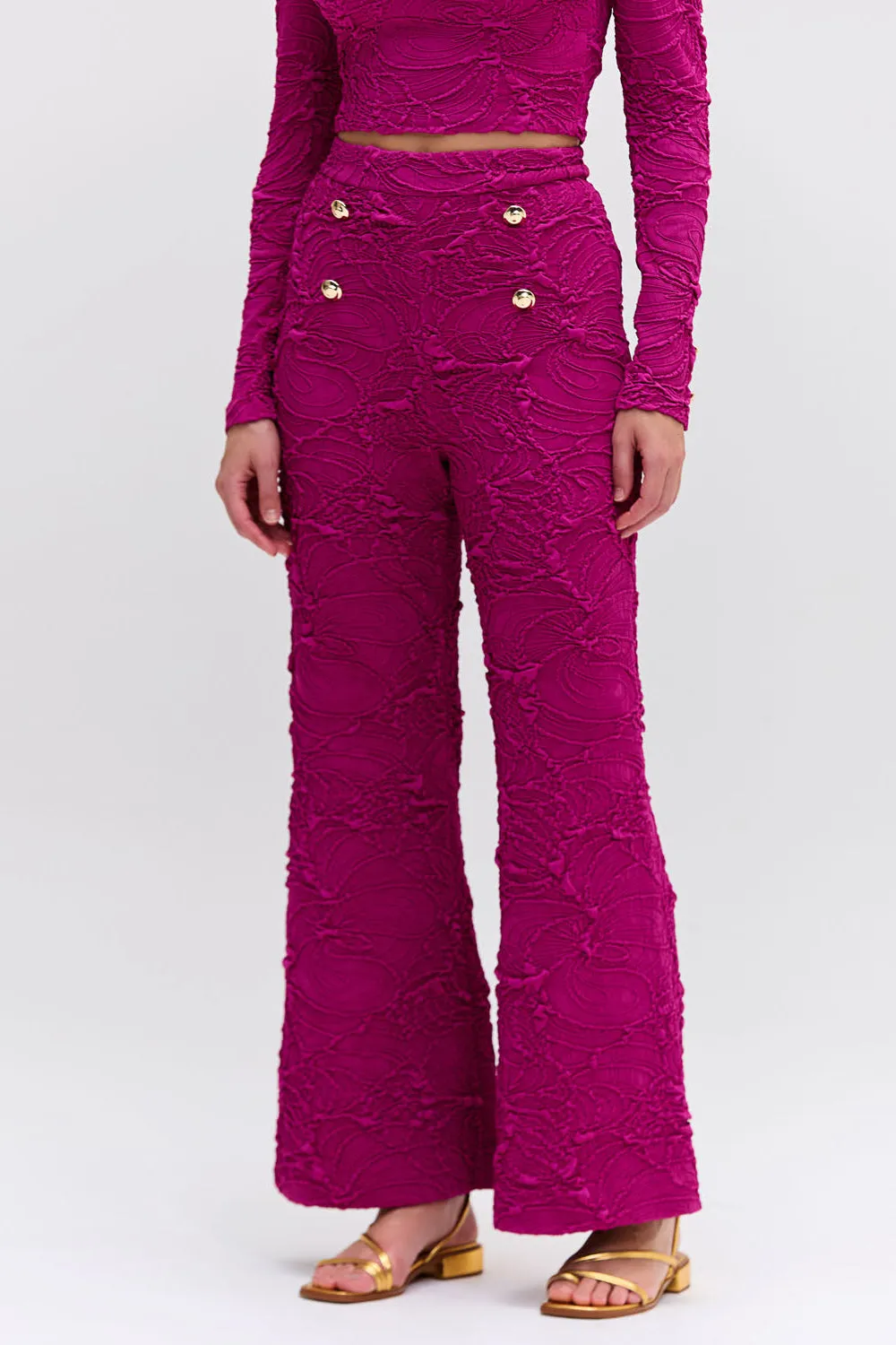 Jacquard Flare Pants