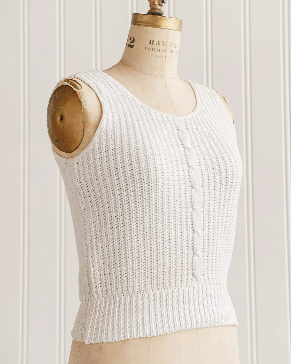 Lost in Proust Cable Knit Vest