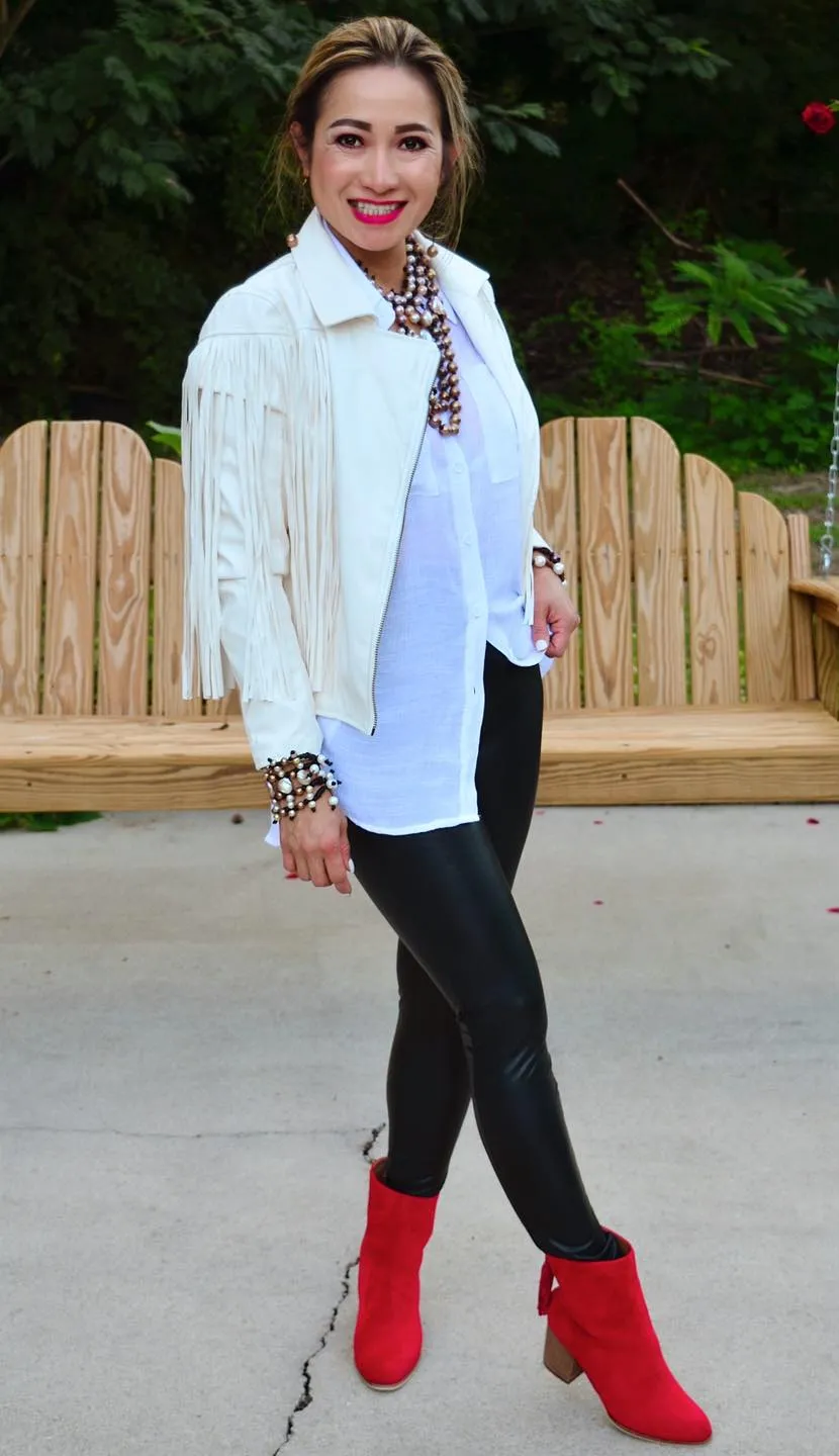Missing You Motto Fringe Jacket