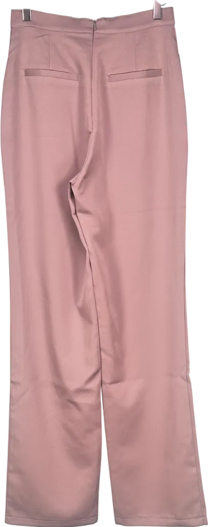 Misspap Grey Cut Out Waist Straight Leg Trousers UK 8