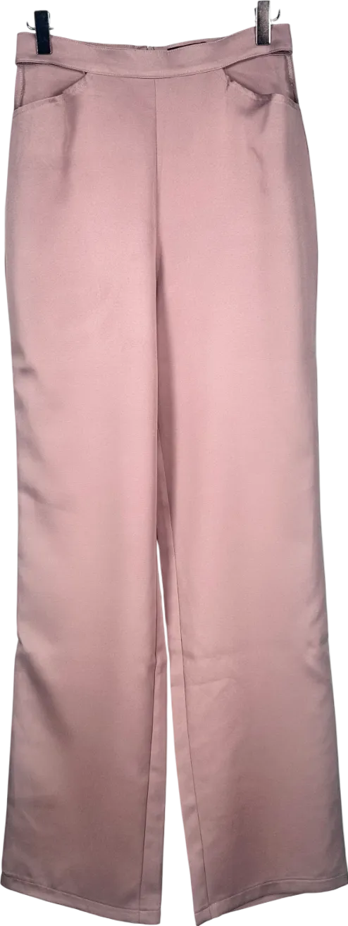 Misspap Grey Cut Out Waist Straight Leg Trousers UK 8