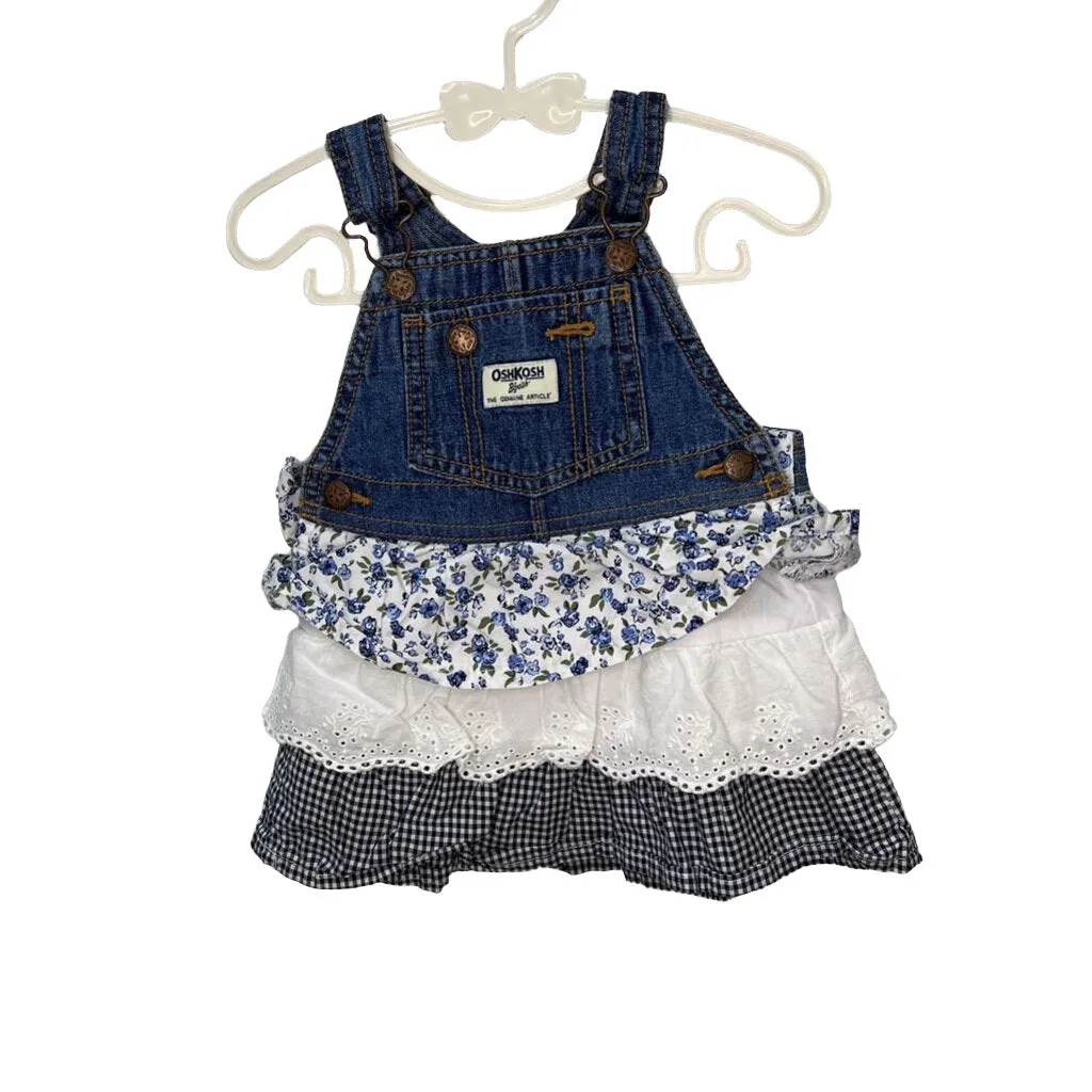 Overalls Denim w/Ruffles