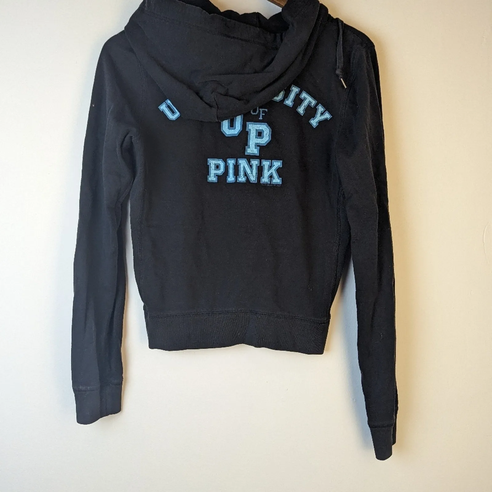 Pink Victoria's Secret Hooded Zip Up Jacket - Medium