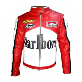 Rare Marlboro Man Formula Racing McQueen Leather Jacket