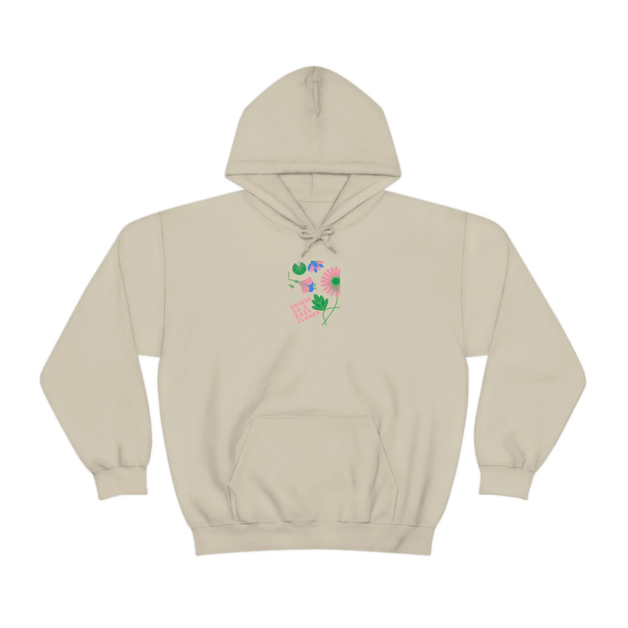 Retro Plant Hoodie, Unique as a Rare Flower Sweatshirt, Positivity Oversized Hoodie Sweatshirt, Flower Aesthetic Pink Plant Hoodie