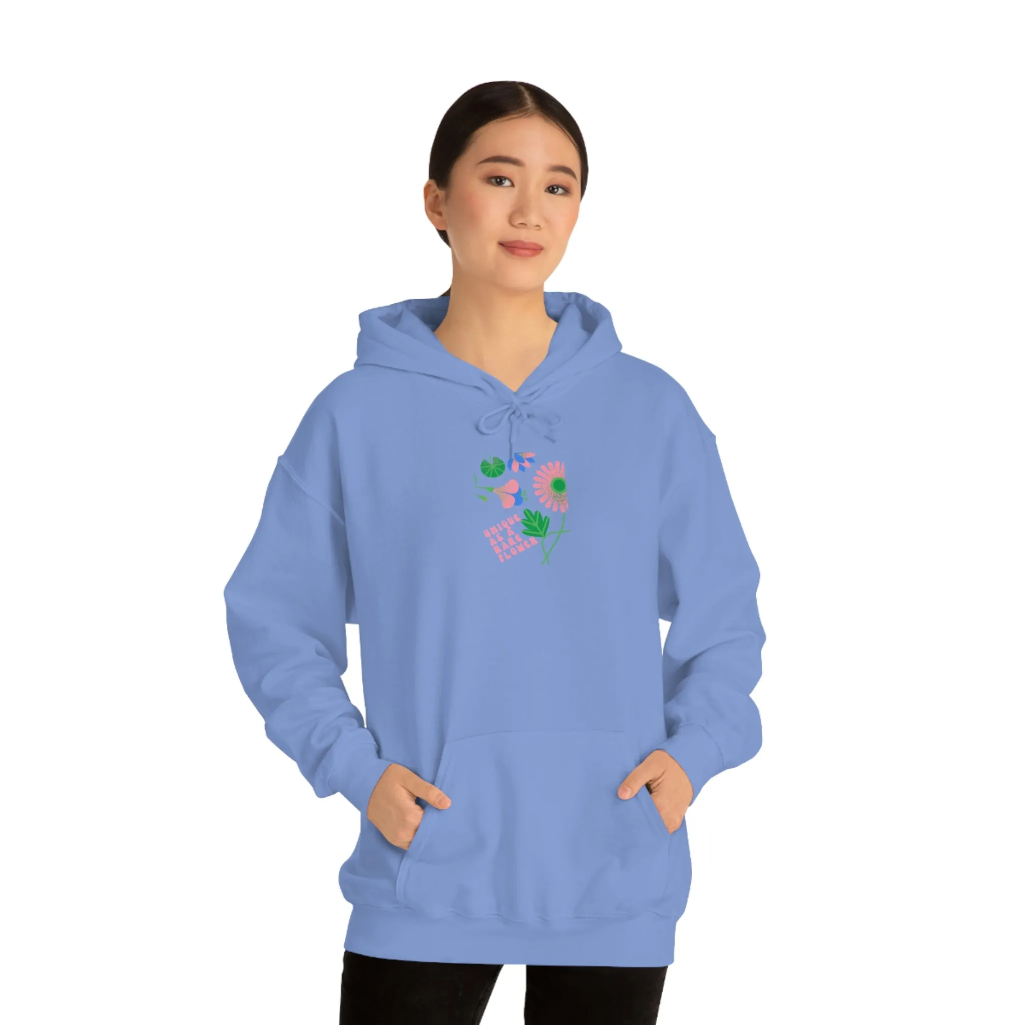 Retro Plant Hoodie, Unique as a Rare Flower Sweatshirt, Positivity Oversized Hoodie Sweatshirt, Flower Aesthetic Pink Plant Hoodie