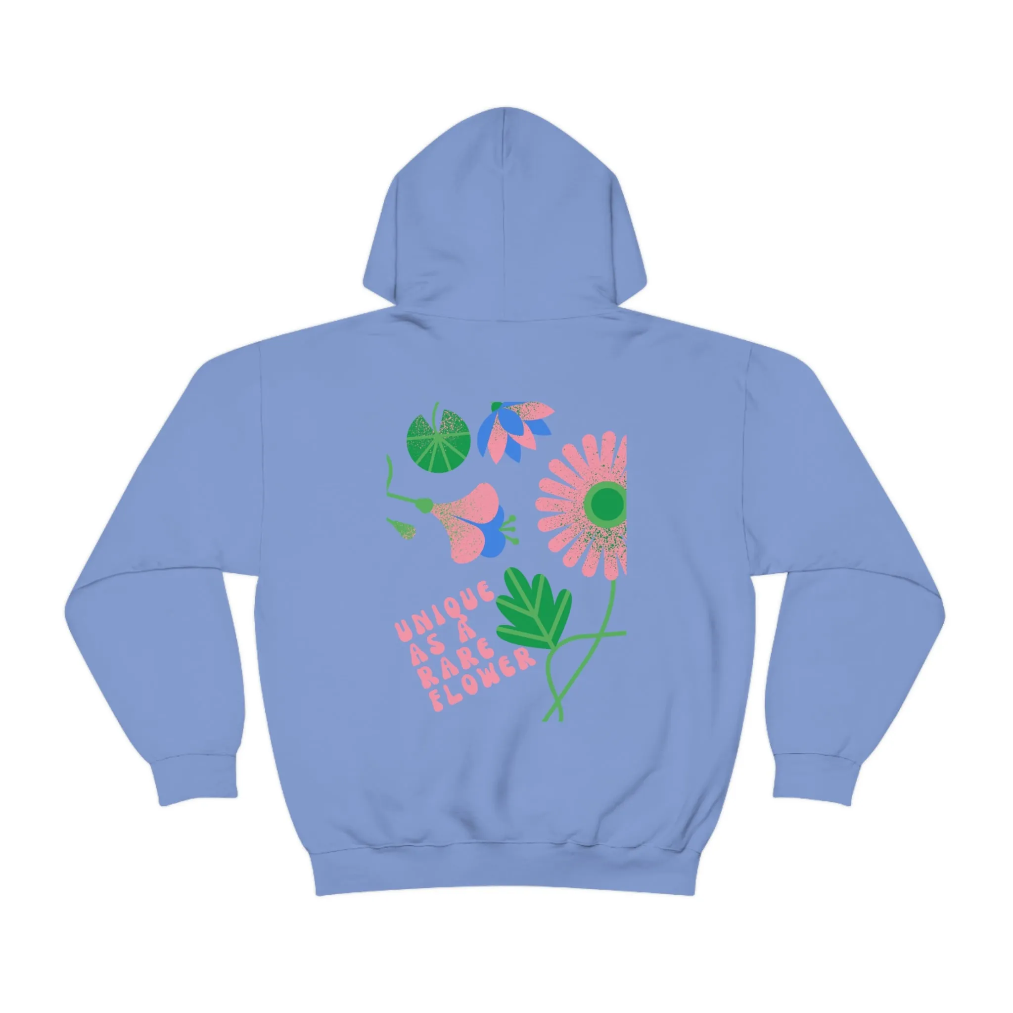 Retro Plant Hoodie, Unique as a Rare Flower Sweatshirt, Positivity Oversized Hoodie Sweatshirt, Flower Aesthetic Pink Plant Hoodie