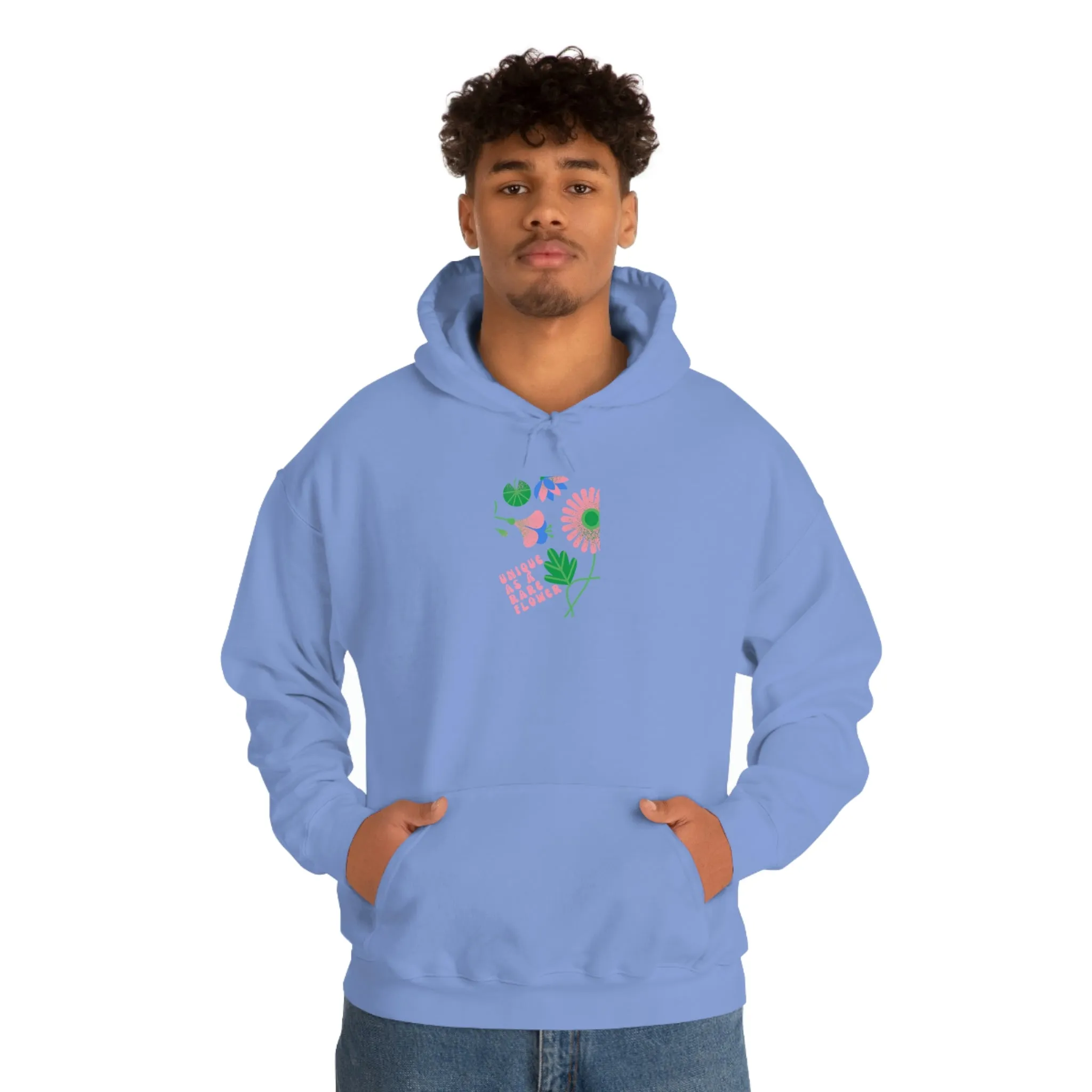 Retro Plant Hoodie, Unique as a Rare Flower Sweatshirt, Positivity Oversized Hoodie Sweatshirt, Flower Aesthetic Pink Plant Hoodie