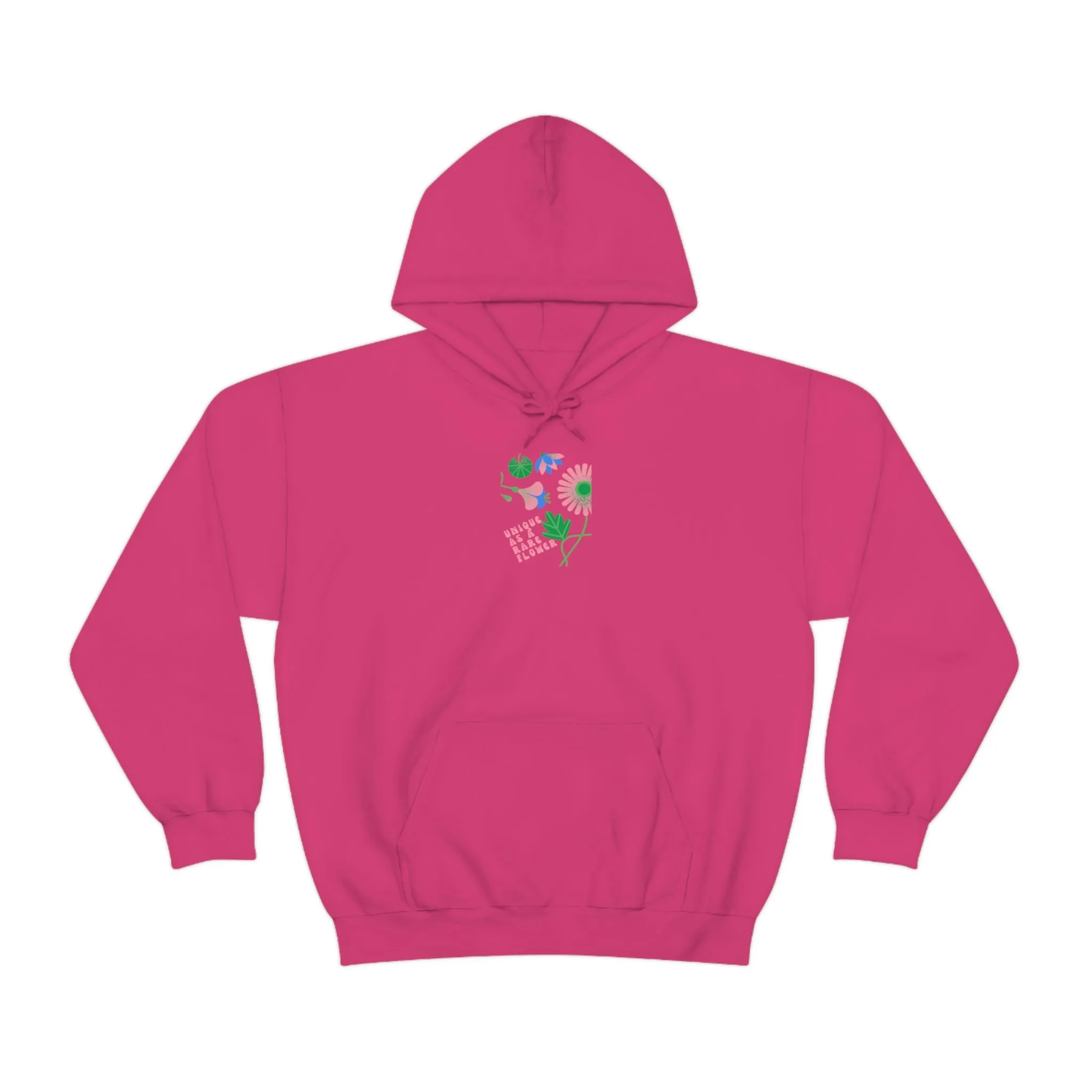 Retro Plant Hoodie, Unique as a Rare Flower Sweatshirt, Positivity Oversized Hoodie Sweatshirt, Flower Aesthetic Pink Plant Hoodie