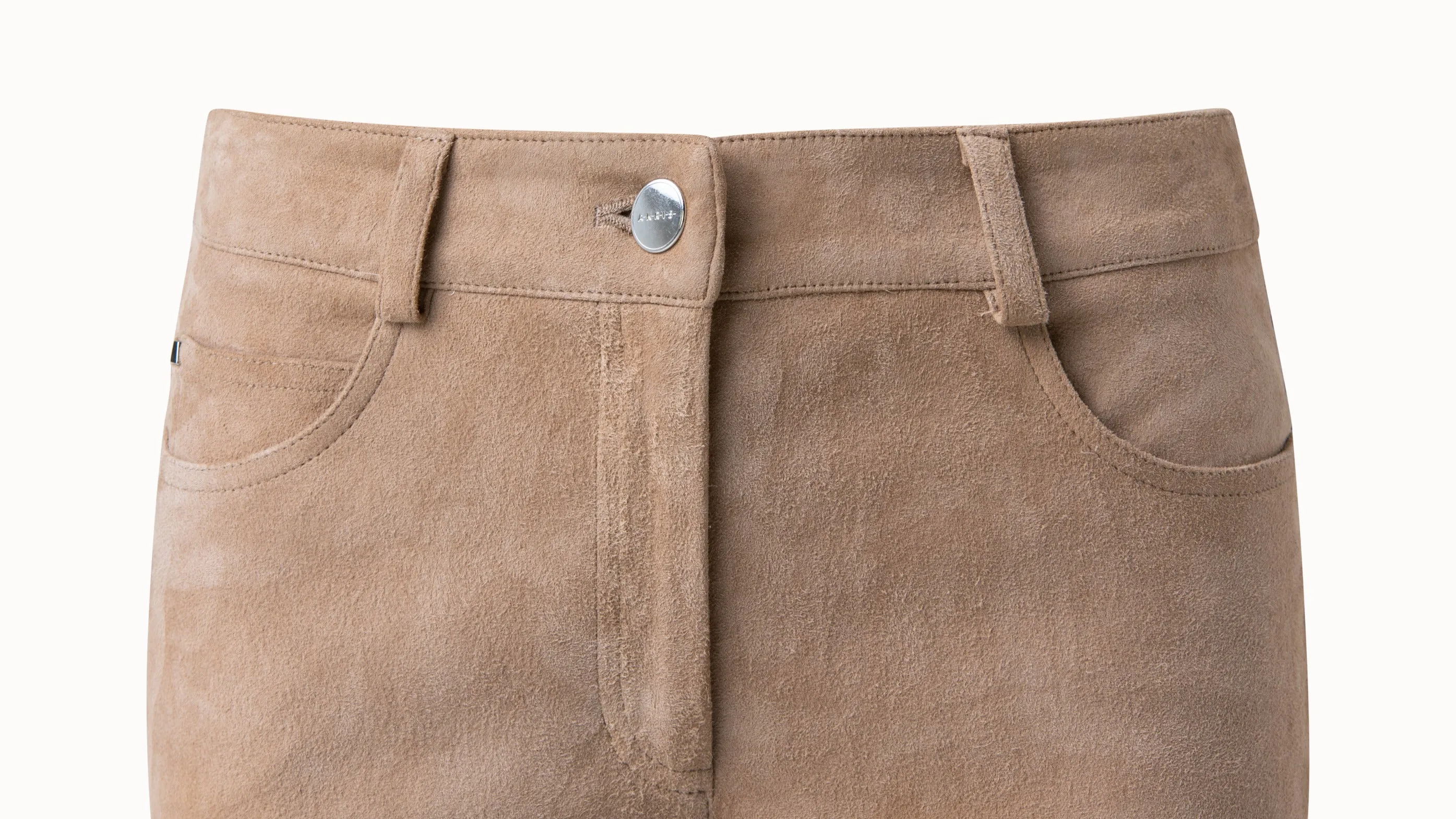 Slim Lamb Suede Stretch Pants