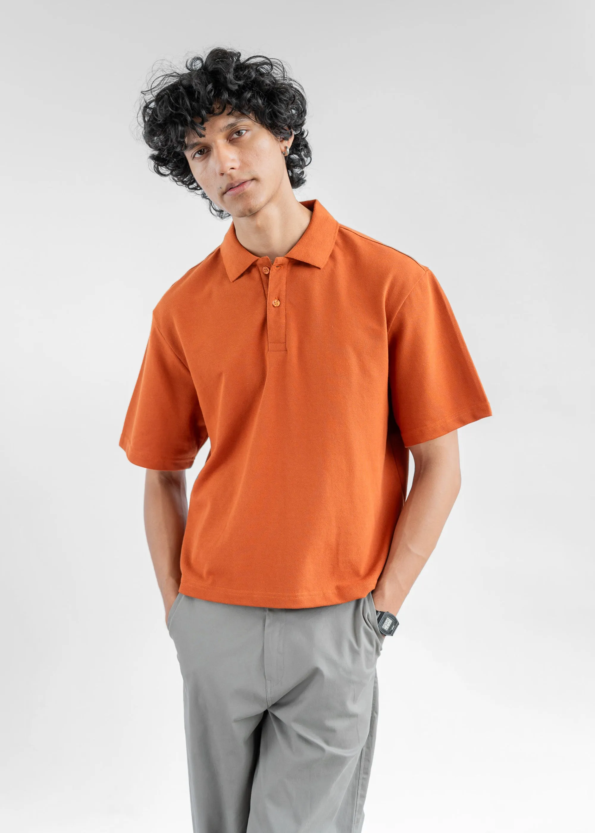Tan — Cropped Polo