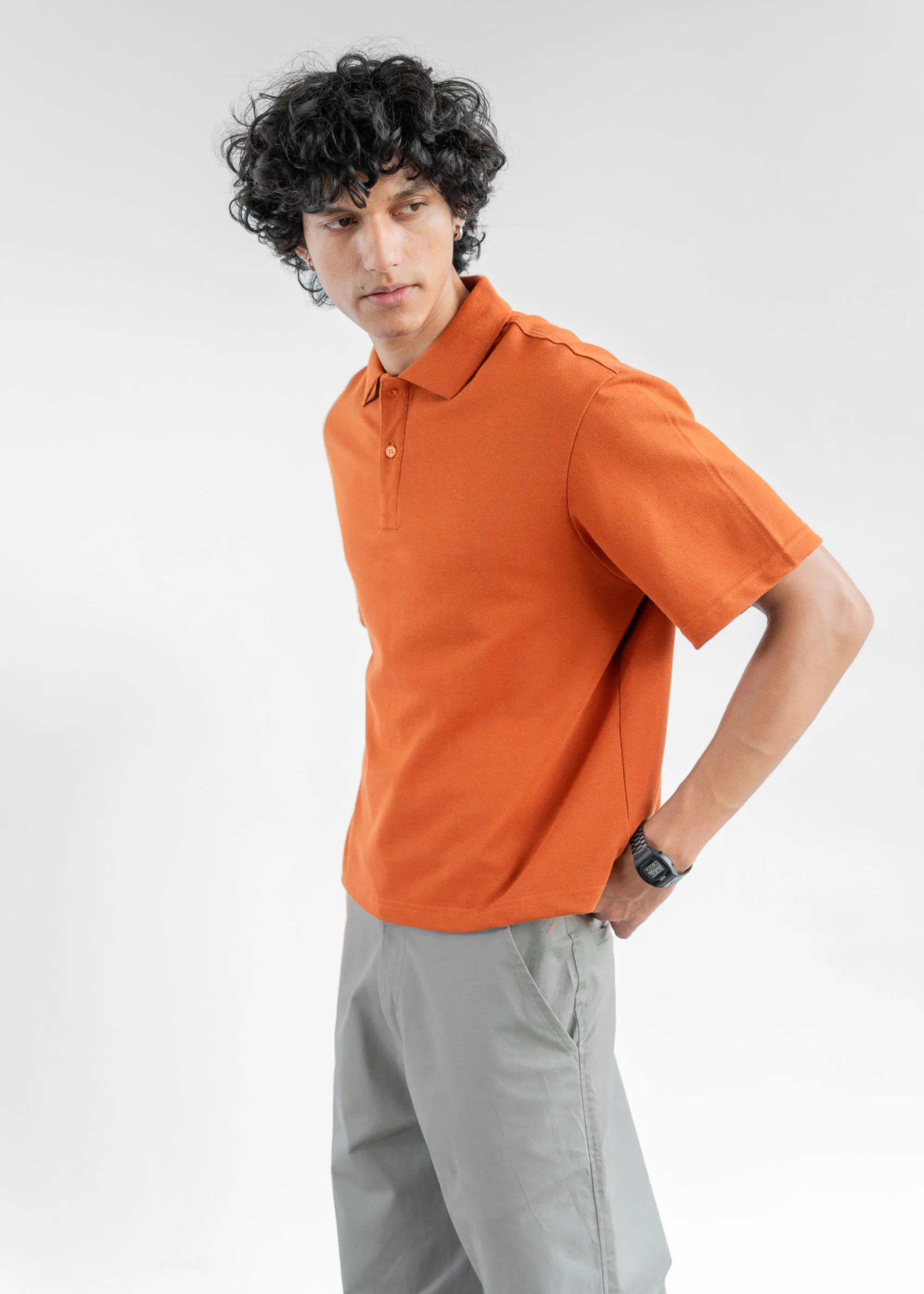 Tan — Cropped Polo