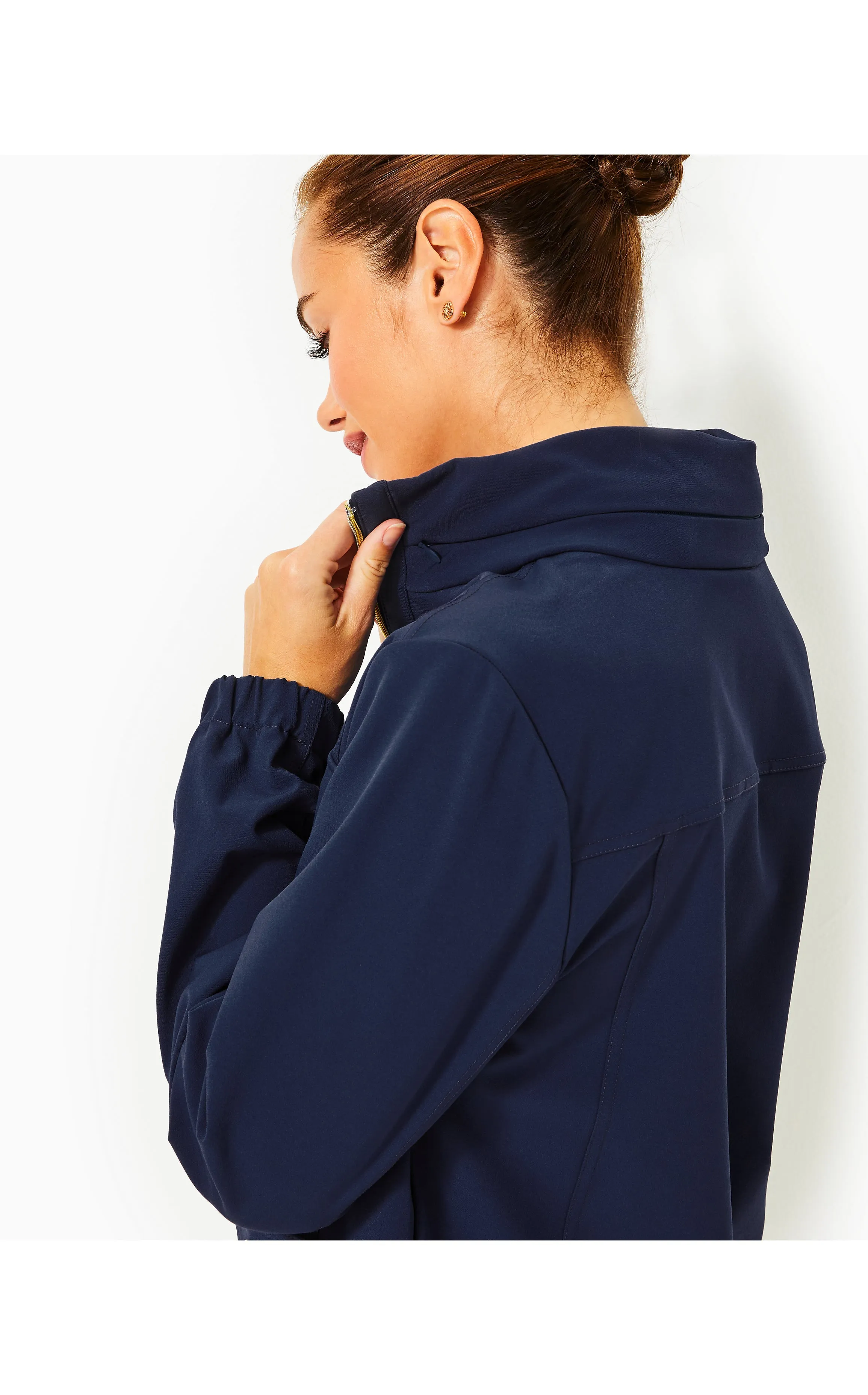 UPF 50  Luxletic Zaylee Performance Jacket Low Tide Navy