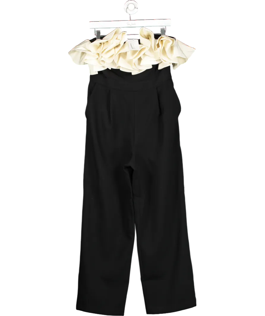 Very Black Bandeau Ruffle Mono Jumpsuit UK 12