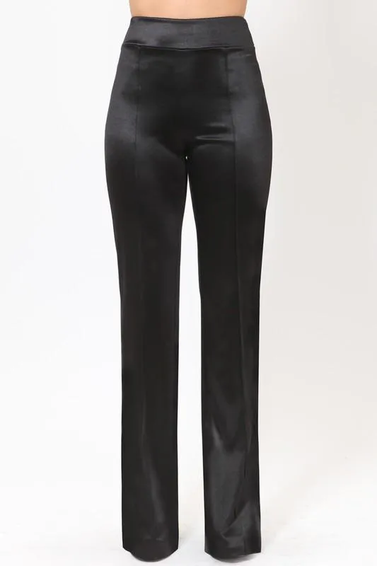 VIVIANNE SATIN PANT - RED