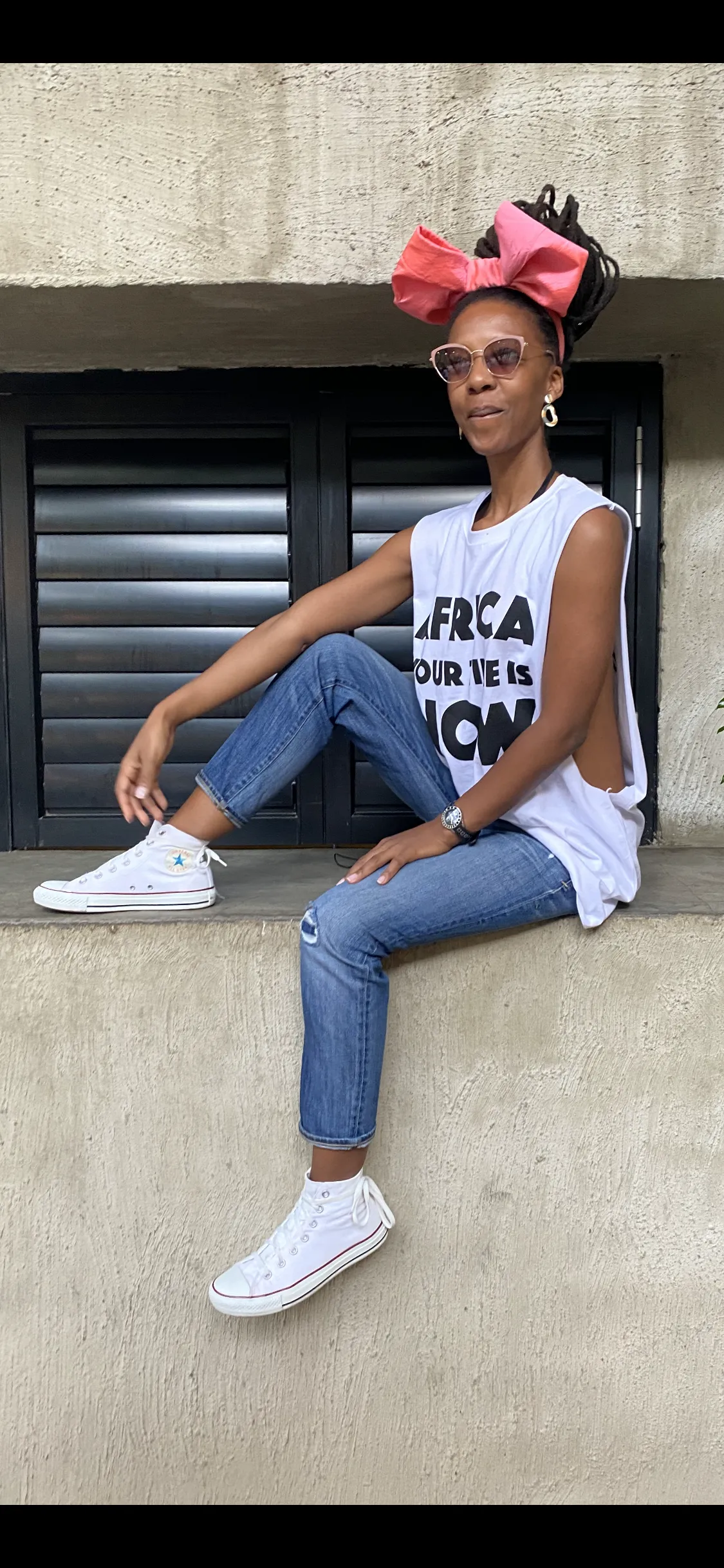 White AYTIN Cut-Out Vest