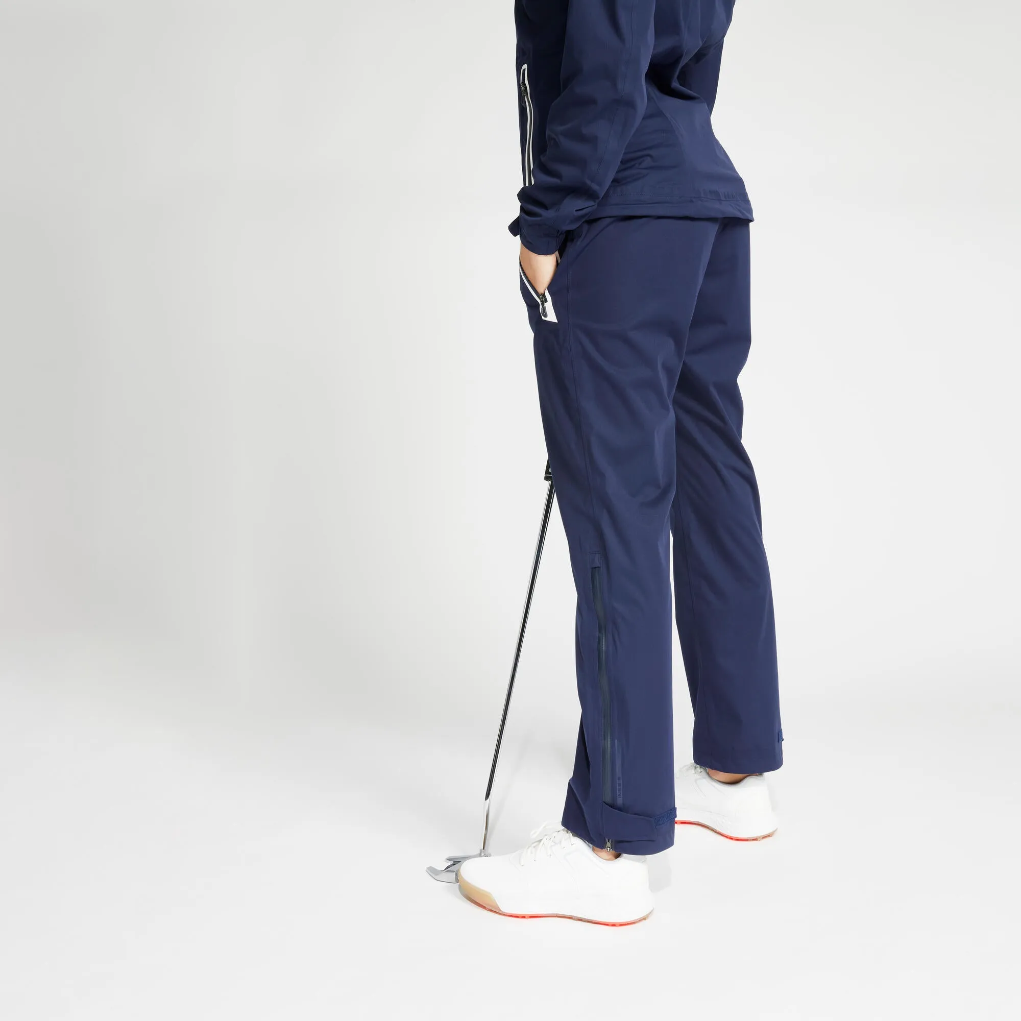 Women's golf waterproof Pants - RW500 navy blue