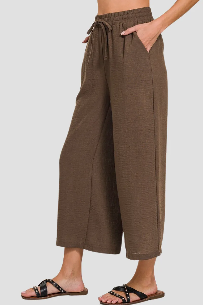 Woven Cropped Pants