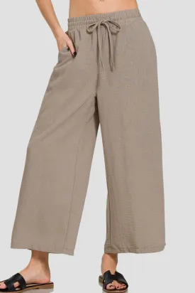 Woven Cropped Pants